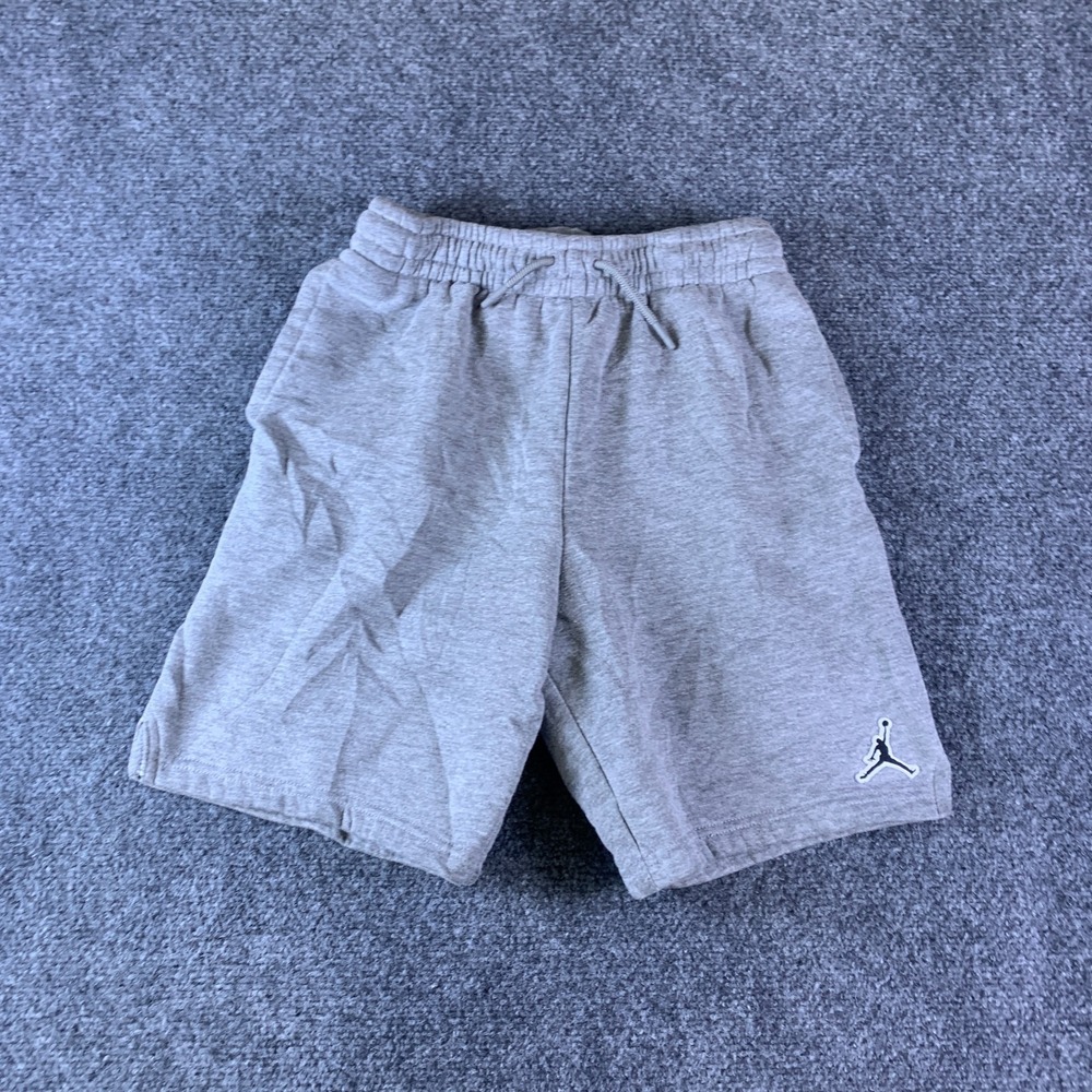 Air Jordan Essentials Fleece Shorts Youth Large 12-13 Year Heather Gray Logo